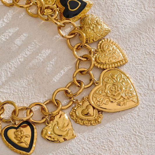 Vintage Heart Charm Necklace