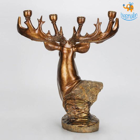 Vintage Reindeer Candle Holder