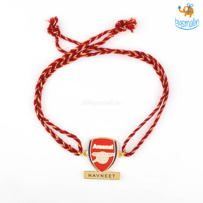 Personalized Arsenal Metallic Rakhi | COD Not Available